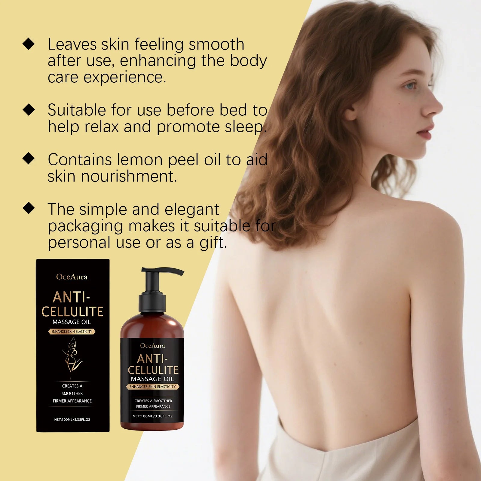 Body Firming Oil anti Cellulite Improve Sagging Tightening Nourishing Dry Skin Brightening Body Hydrating Massage Essential Oil